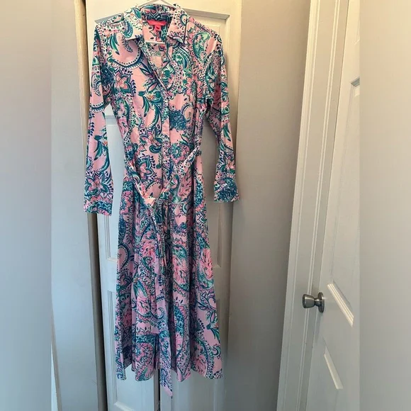 lilly pulitzer mira shirt dress Stretch Midi Shirt Dress Lilly Pulitzer Mira Midi Dress Lilly Pulitzer Mira  Midi Dress Online